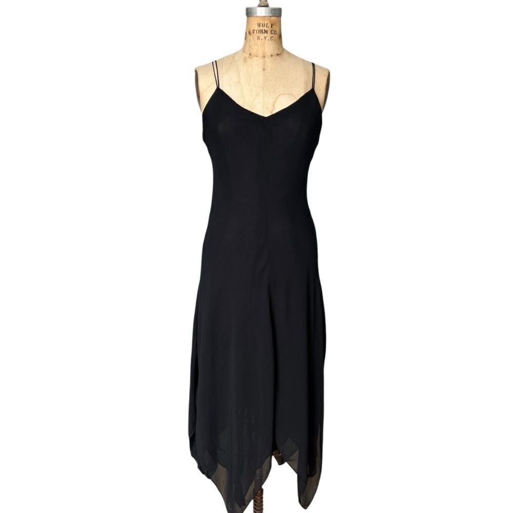 Ralph Lauren Black Dress Elegant Spaghetti Strap Design Size M